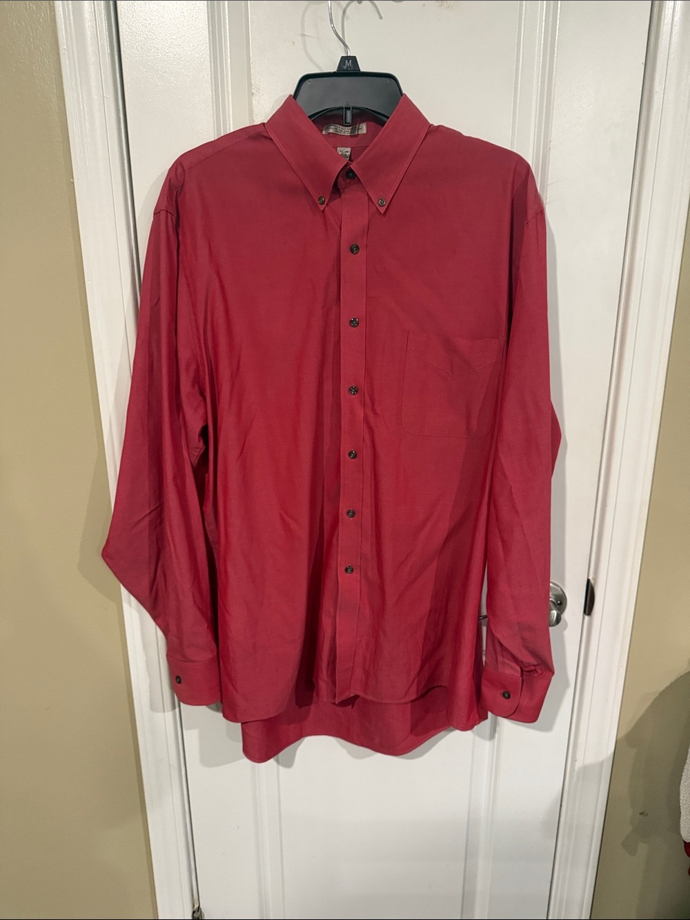 Men's Button-Down Dress Shirt - Red